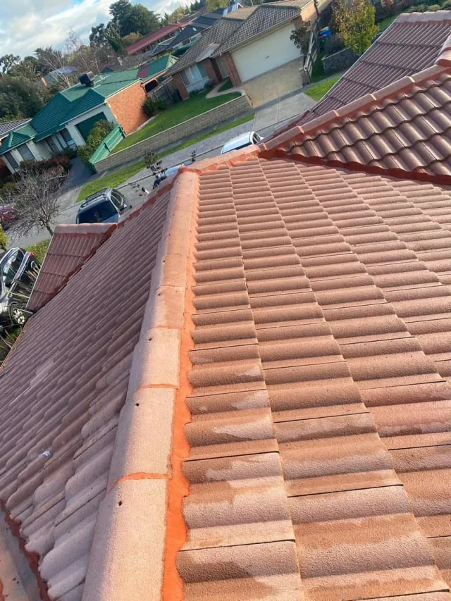 Restored tiled roof on a home in Melbourne